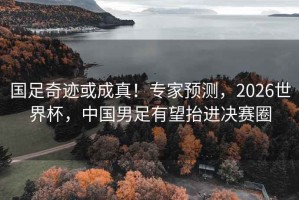 国足奇迹或成真！专家预测，2026世界杯，中国男足有望抬进决赛圈