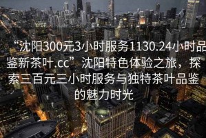 “沈阳300元3小时服务1130.24小时品鉴新茶叶.cc”沈阳特色体验之旅，探索三百元三小时服务与独特茶叶品鉴的魅力时光