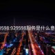 929598:929598服务是什么意思?