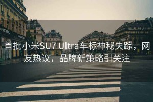 首批小米SU7 Ultra车标神秘失踪，网友热议，品牌新策略引关注