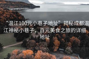 “温江100元小巷子地址”揭秘成都温江神秘小巷子，百元美食之旅的详细地址