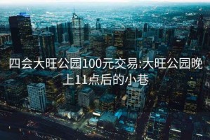 四会大旺公园100元交易:大旺公园晚上11点后的小巷