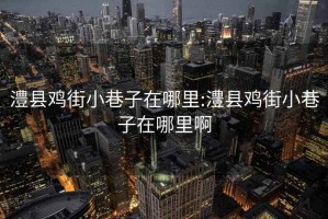 澧县鸡街小巷子在哪里:澧县鸡街小巷子在哪里啊