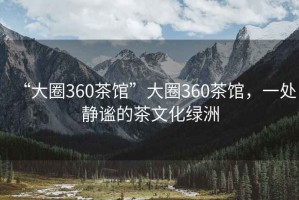 “大圈360茶馆”大圈360茶馆，一处静谧的茶文化绿洲