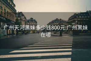 广州天河黑妹多少钱800元:广州黑妹在哪