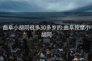 曲阜小胡同很多30多岁的:曲阜按摩小胡同