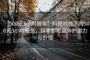 “500元3小时服务”科技时代下的500元3小时服务，探索即时服务的潜力与价值