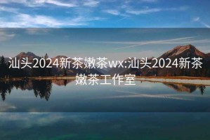 汕头2024新茶嫩茶wx:汕头2024新茶嫩茶工作室