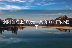 洞阳镇晚上100元一条街:洞阳镇小巷子