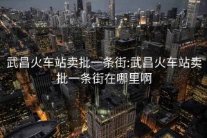 武昌火车站卖批一条街:武昌火车站卖批一条街在哪里啊