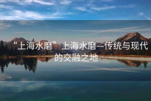 “上海水磨”上海水磨—传统与现代的交融之地