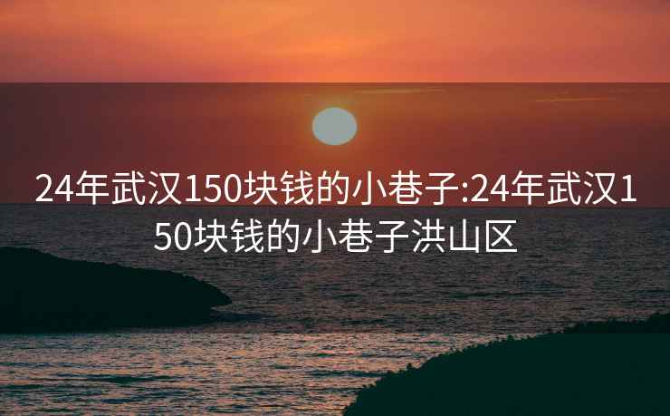 24年武汉150块钱的小巷子:24年武汉150块钱的小巷子洪山区