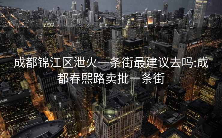 成都锦江区泄火一条街最建议去吗:成都春熙路卖批一条街