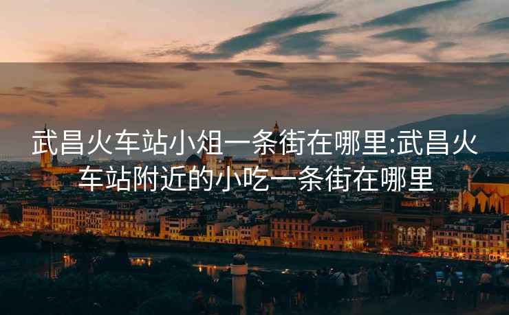 武昌火车站小俎一条街在哪里:武昌火车站附近的小吃一条街在哪里