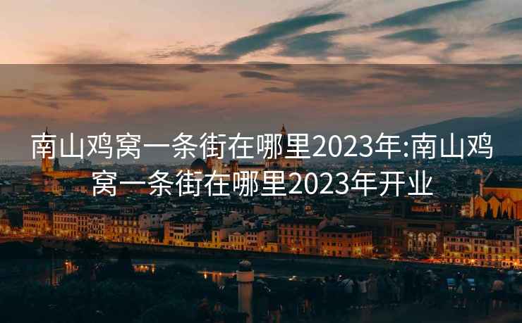 南山鸡窝一条街在哪里2023年:南山鸡窝一条街在哪里2023年开业