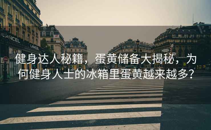 健身达人秘籍，蛋黄储备大揭秘，为何健身人士的冰箱里蛋黄越来越多？