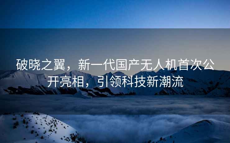 破晓之翼，新一代国产无人机首次公开亮相，引领科技新潮流