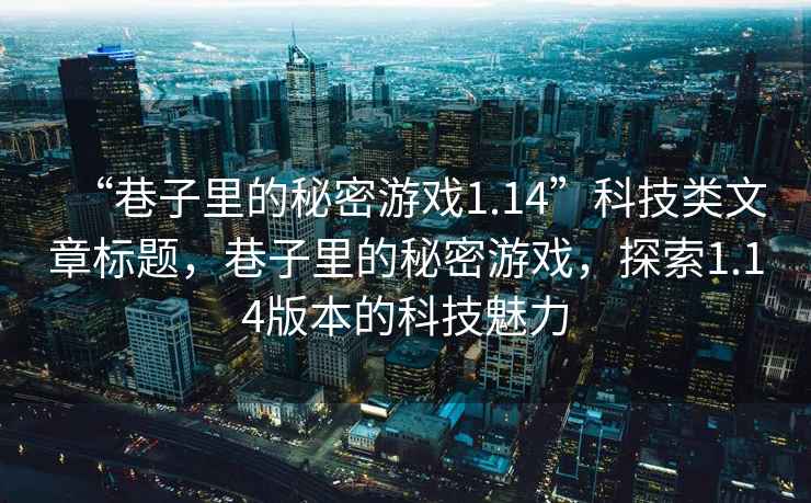 “巷子里的秘密游戏1.14”科技类文章标题，巷子里的秘密游戏，探索1.14版本的科技魅力