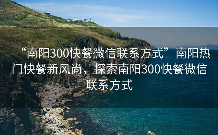 “南阳300快餐微信联系方式”南阳热门快餐新风尚，探索南阳300快餐微信联系方式