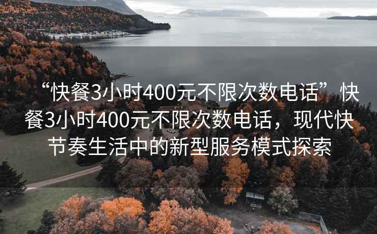 “快餐3小时400元不限次数电话”快餐3小时400元不限次数电话，现代快节奏生活中的新型服务模式探索