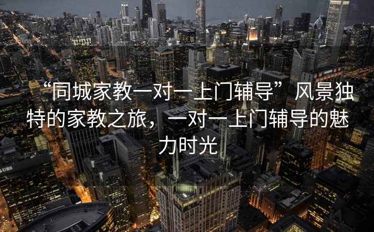 “同城家教一对一上门辅导”风景独特的家教之旅，一对一上门辅导的魅力时光